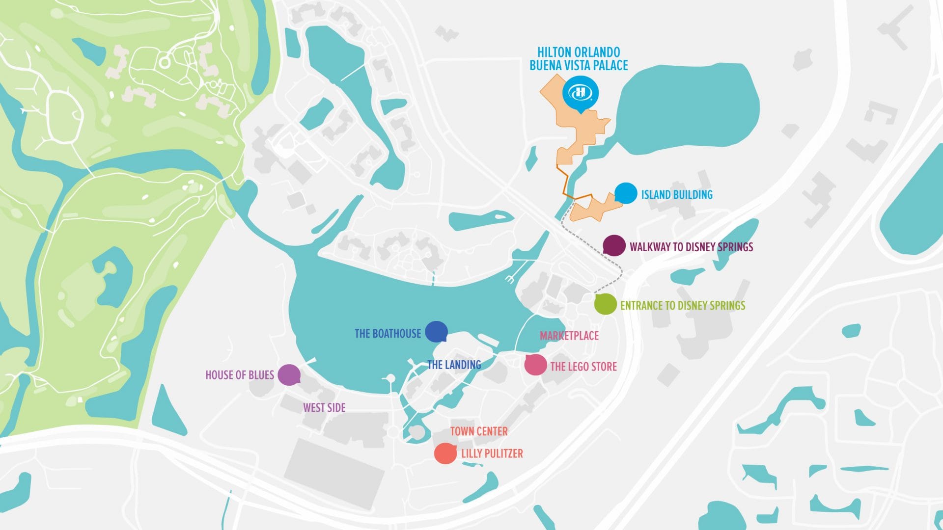 Hilton Buena Vista Palace Map